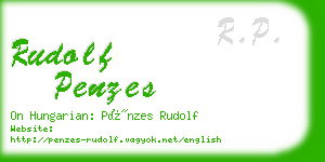 rudolf penzes business card